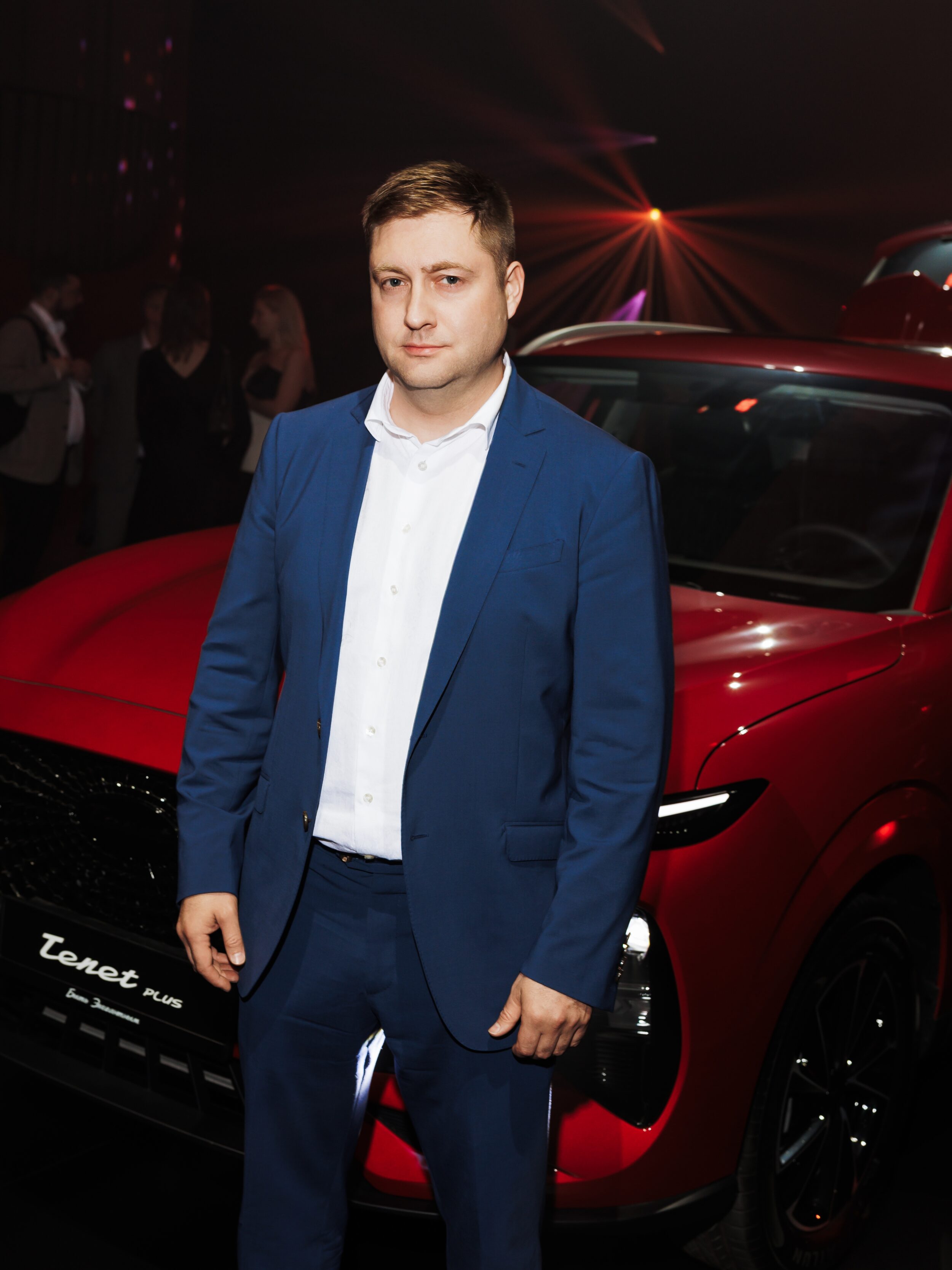 Сергей Филин и Мария Прорвич, Максим Шарафутдинов на вечере в честь запуска автомобильного бренда Tenet Plus